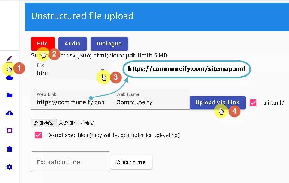 Upload sitemap.xml