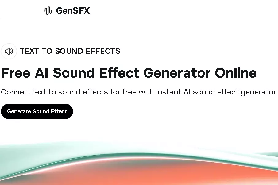 GenSFX：AI 音效產生器 - 將文字化為聲音